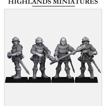 Gallia Shooters: Handgunners ( 4 Miniaturen )