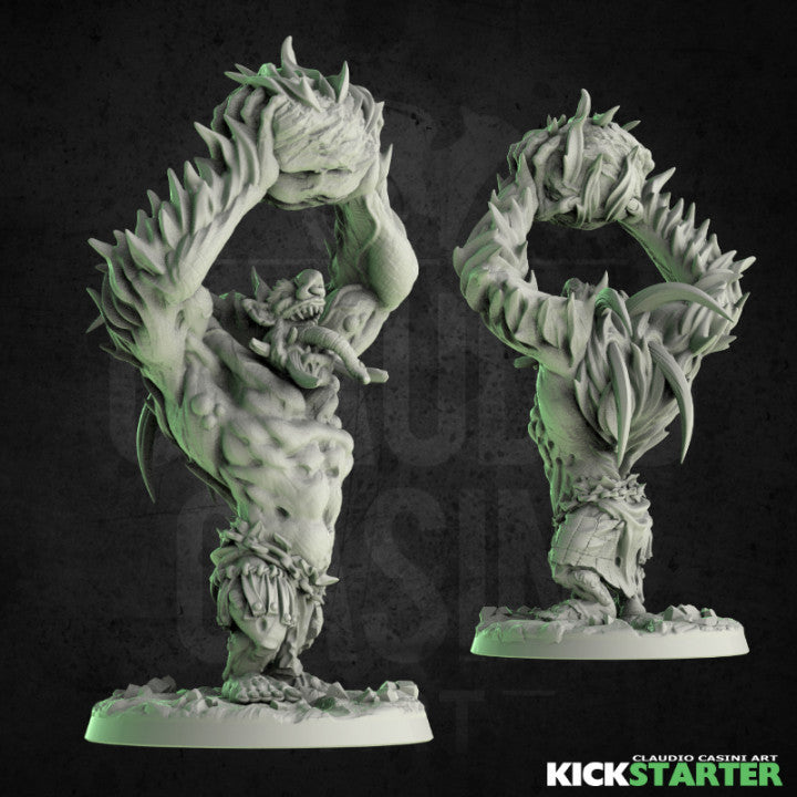 Fire Troll szenischer Base ( 2 Miniaturen )