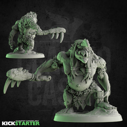 Swamp Troll mit szenischer Base ( 2 Miniaturen )