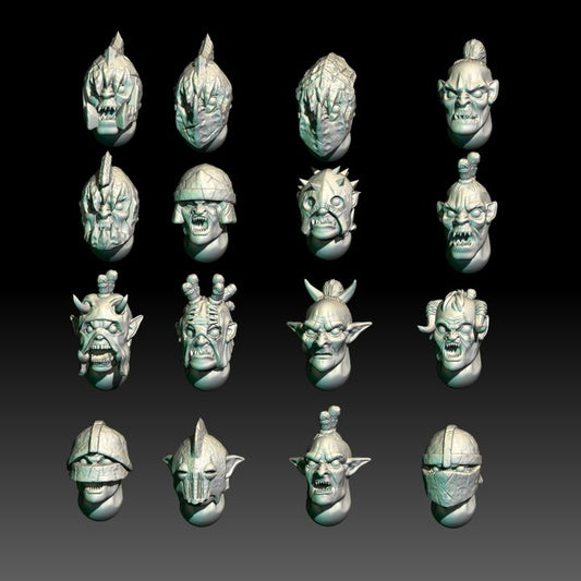 Wildling Kingdom Orc Heads ( 16 Bits )