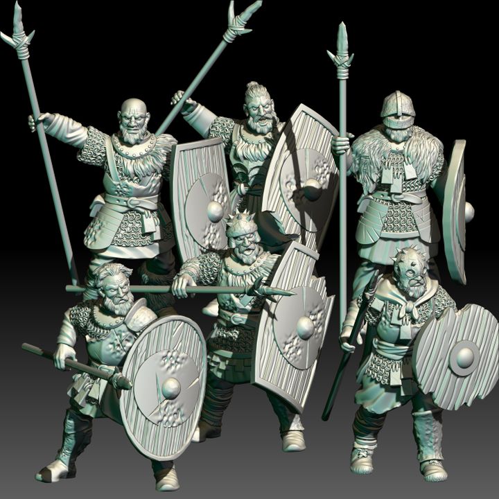 Wildling Kingdom Warriors Spear ( 6 Miniaturen )