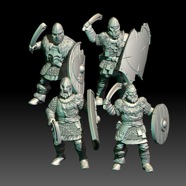 Wildling Kingdom Warriors Hand Sling ( 4 Miniaturen )