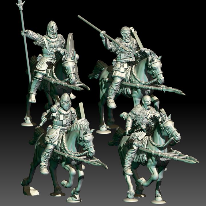 Wildling Kingdom Rider ( 4 Miniaturen )