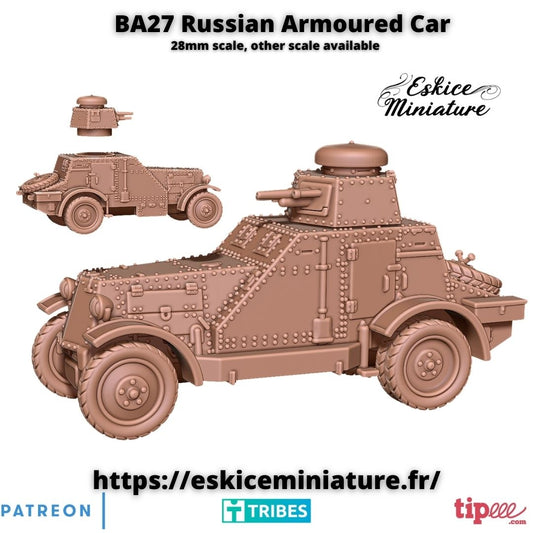 Russian BA27 armored car