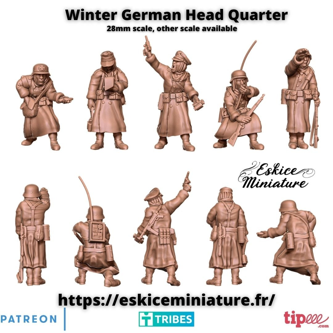 Wehrmacht Winter Hauptquartier ( 5 Miniaturen )