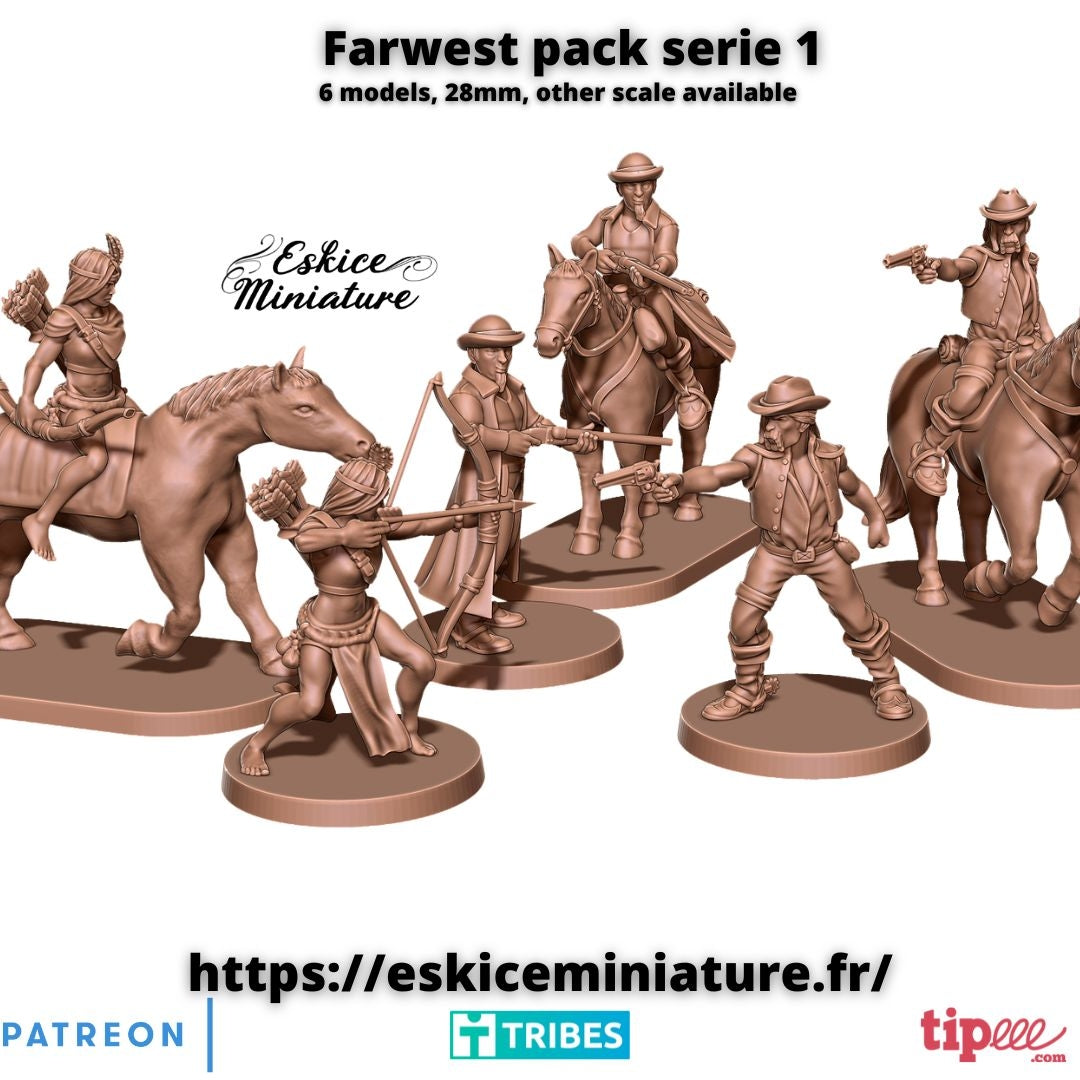 Far West Set ( Cowboys & Indianer 6 Miniaturen )