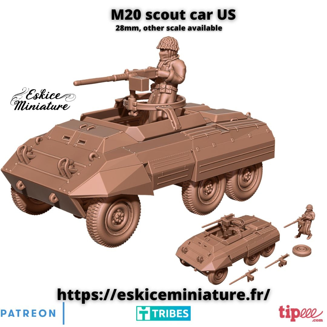 US M20 Scout Car mit optionalem Schützen