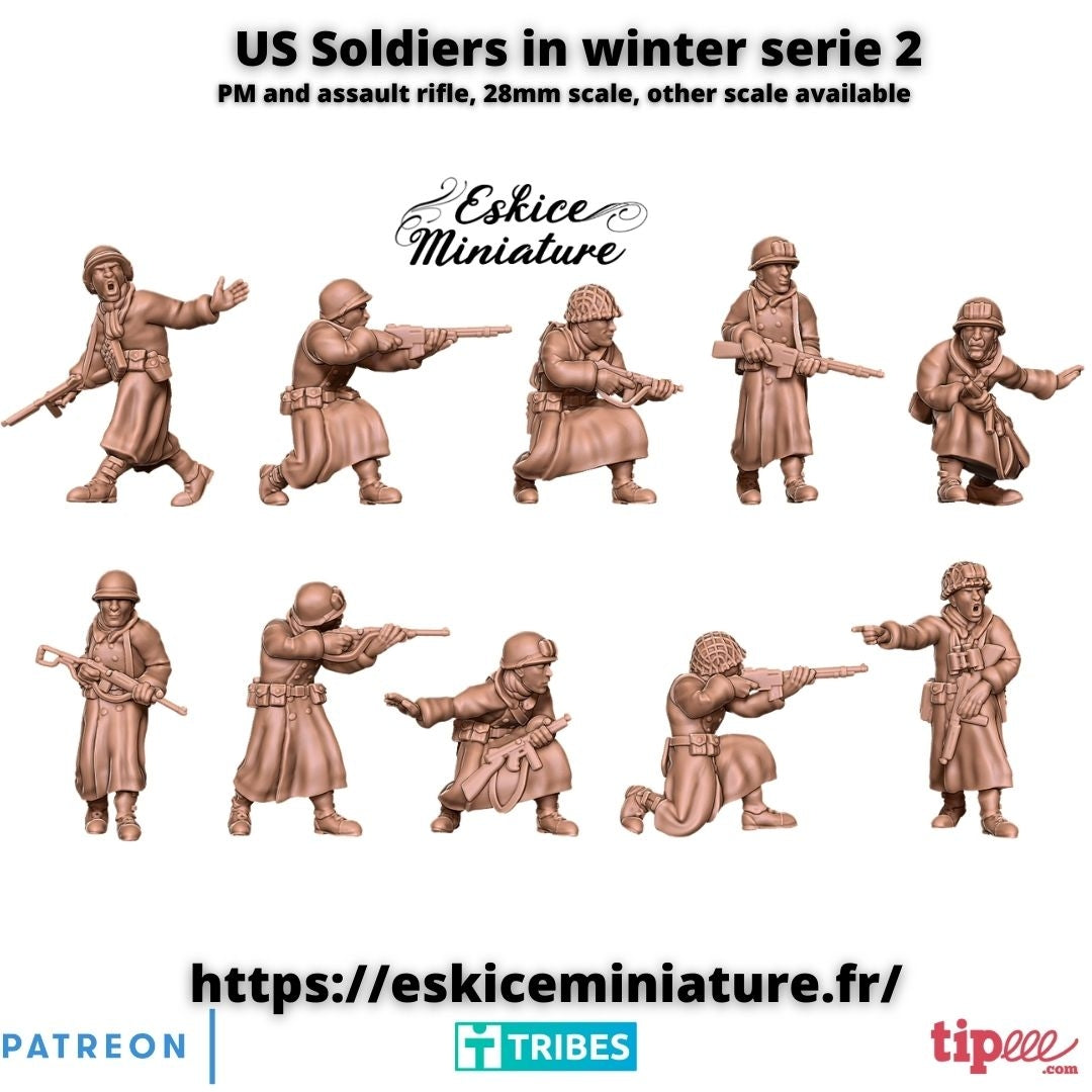 US Soldaten Winteruniform ( 10 Miniaturen )