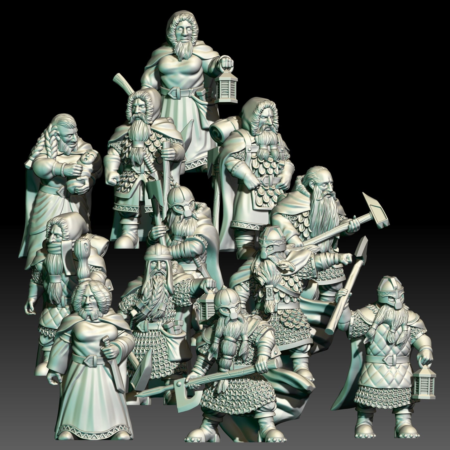 Dwarven Travelers ( 11 Miniaturen )