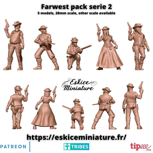 Far West Cowboys ( 5 Miniaturen )