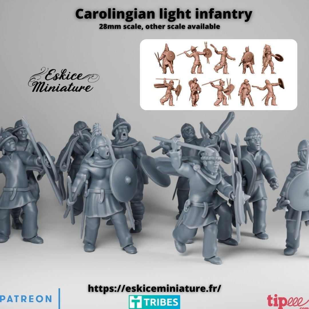 light Carolingian soldiers ( 10 Miniaturen )