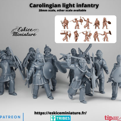 light Carolingian soldiers ( 10 Miniaturen )