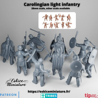 light Carolingian soldiers ( 10 Miniaturen )