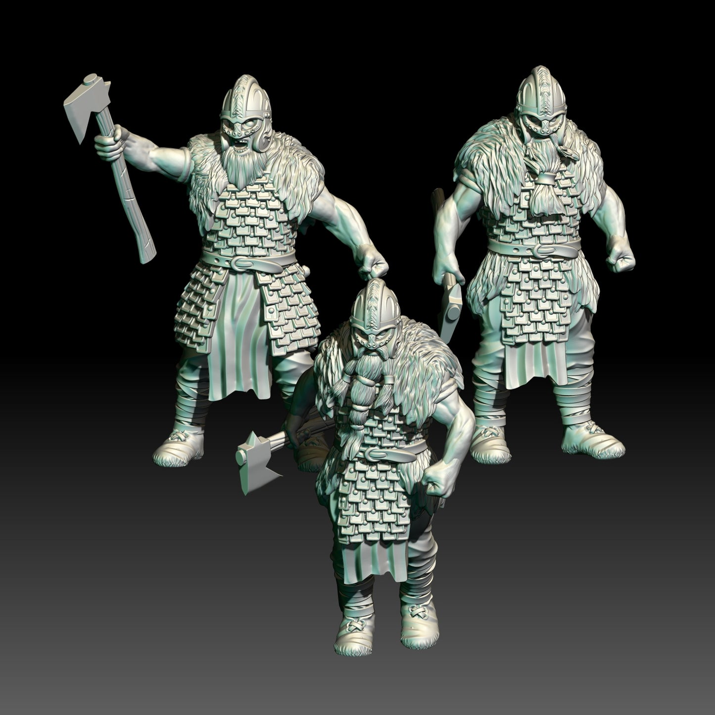 Savage Hillmen Onehanded Shieldmen ( 3 Miniaturen )