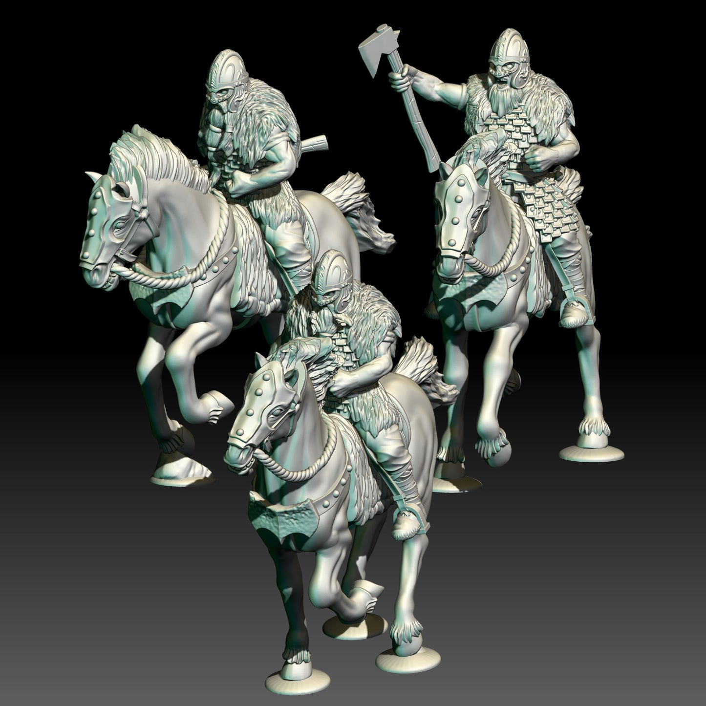 Savage Hillmen  Ridrs ( 3 Miniaturen )