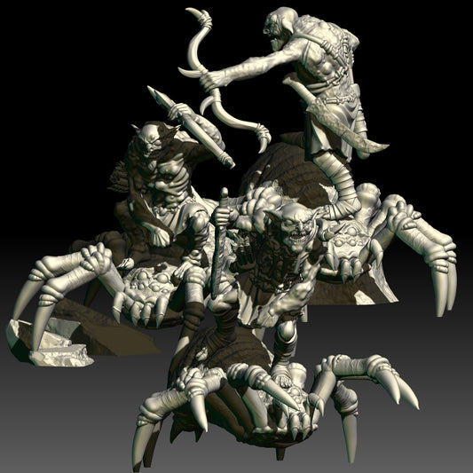 Shadow Troglodytes Realm Spider Riders ( 3 Miniaturen )