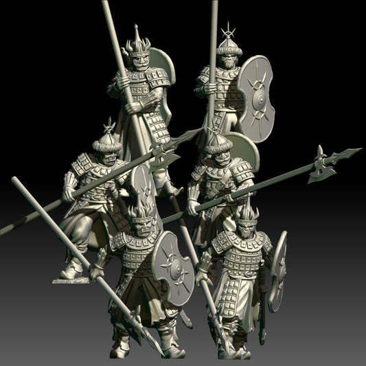 Warriors of the East Spear Warriors ( 6 Miniaturen )
