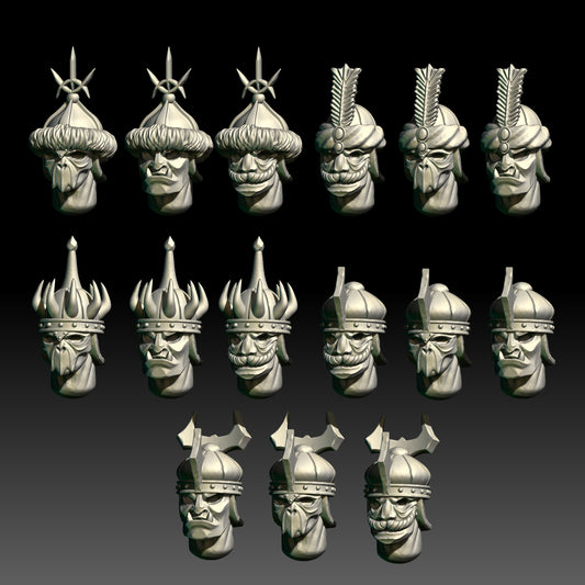 Warriors of the East Warrior Heads ( 15 Teile )