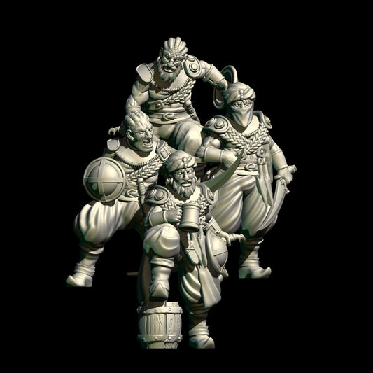 Southron Sea Raiders Swordsmen ( 4 Miniaturen )