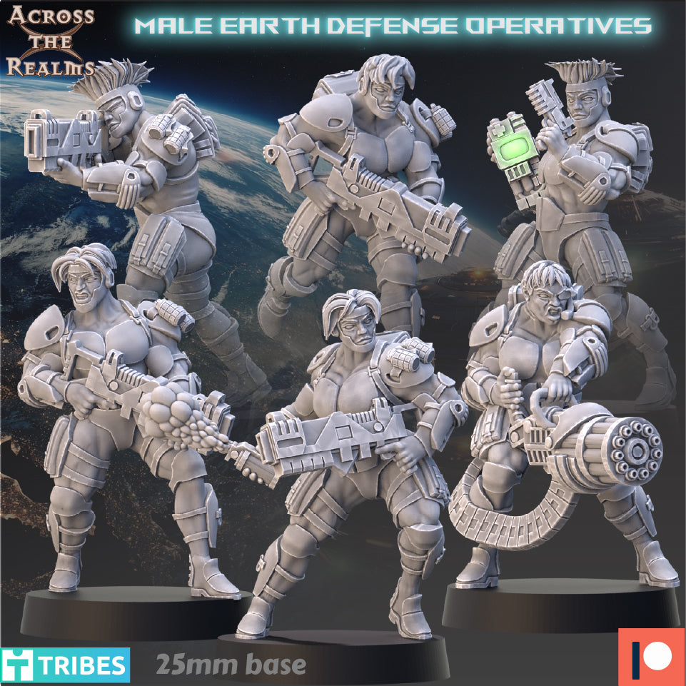 Male Earth Defense Operatives ( 6 Miniaturen )