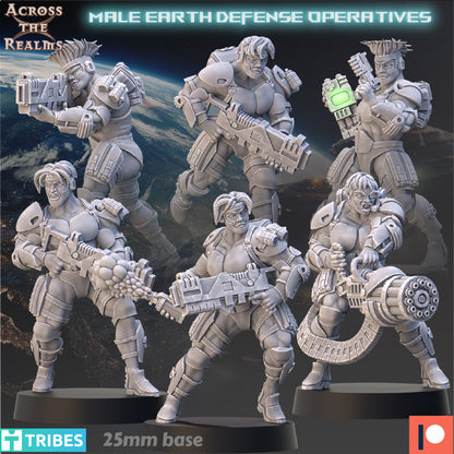 Male Earth Defense Operatives ( 6 Miniaturen )