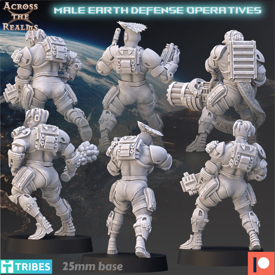 Male Earth Defense Operatives ( 6 Miniaturen )