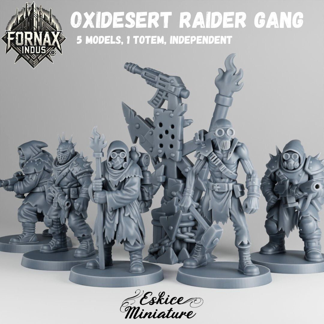 Oxydesert Raiders + Totem  ( 5 Miniaturen )