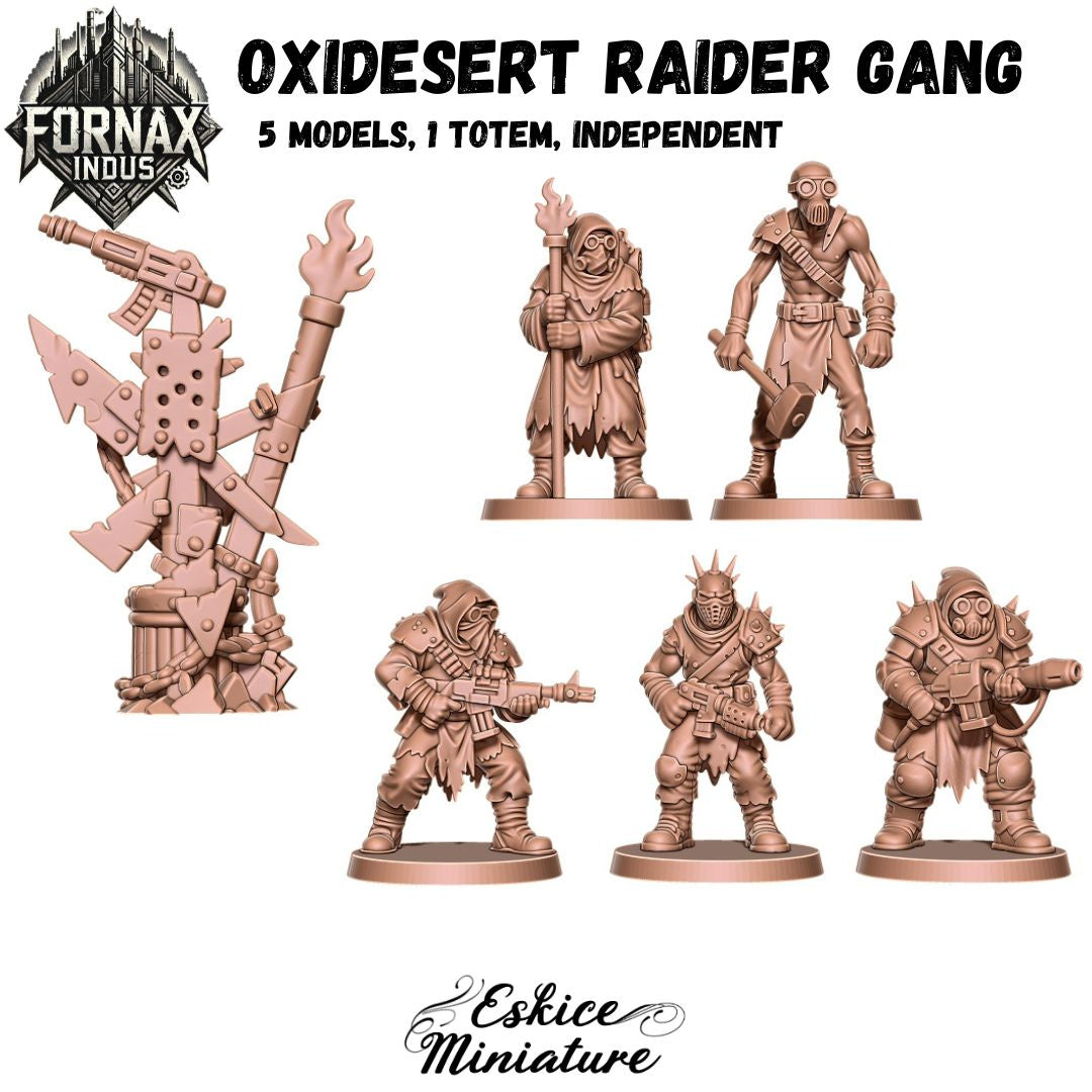 Oxydesert Raiders + Totem  ( 5 Miniaturen )
