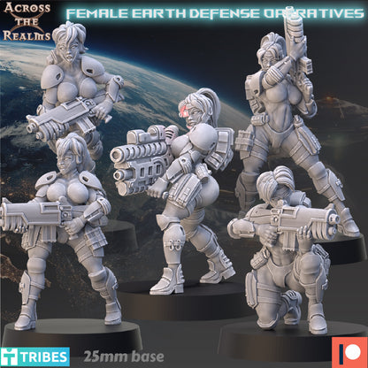 Female Earth Defense Operatives ( 5 Miniaturen )