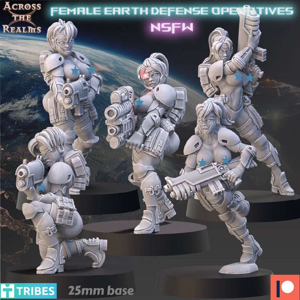 Female Earth Defense Operatives ( 5 Miniaturen )