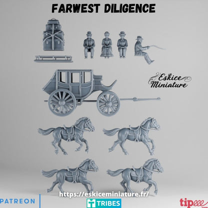 Full Wild West Stagecoach Set (diligence)