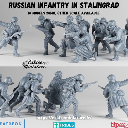 Soviet Soldiers in Stalingrad ( 10 Miniaturen )