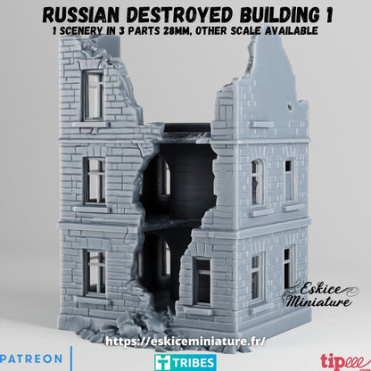 Ruined Eastern-Front Building (3Pcs)