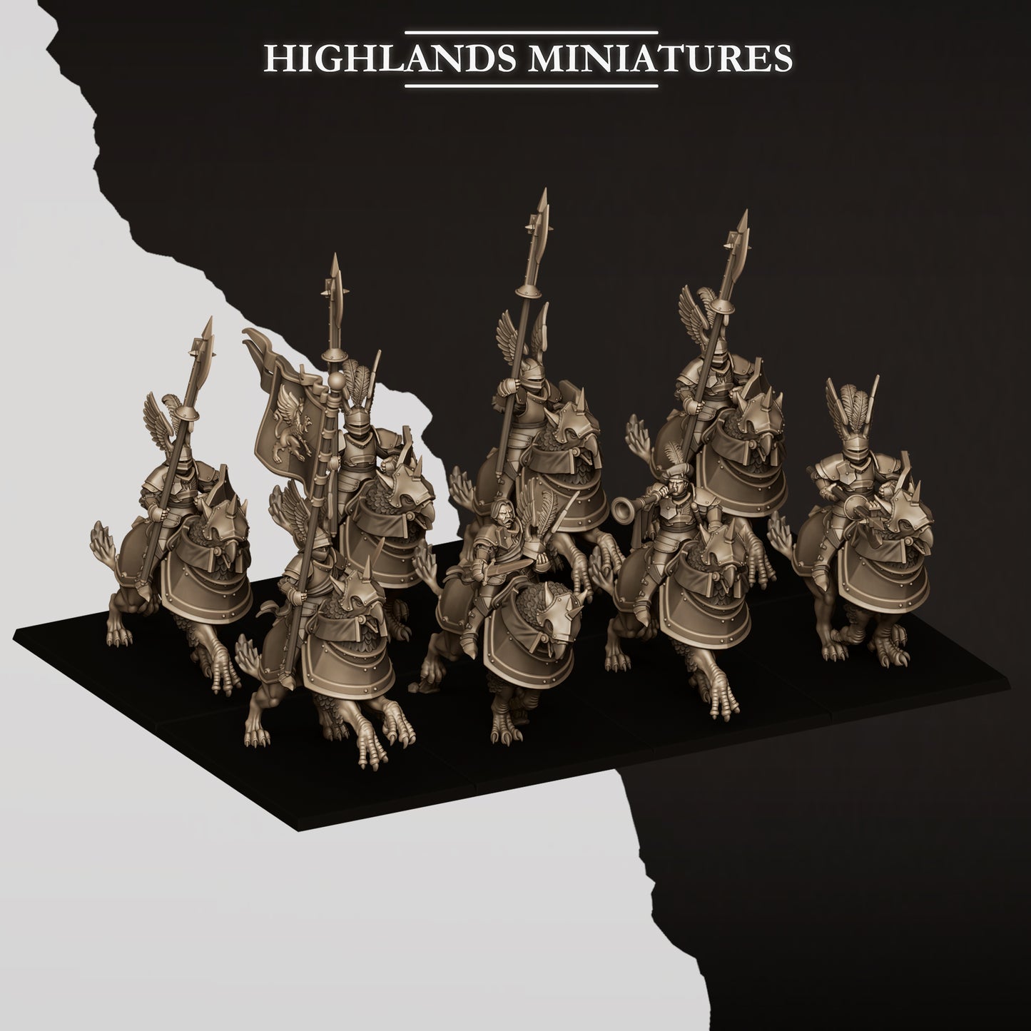 Sunland Wingless Gryphons Knights ( 7 Miniaturen )