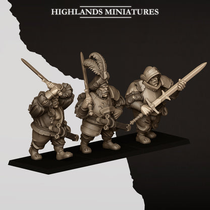 Sunland Ogres with Zweihander ( 3 Miniaturen )