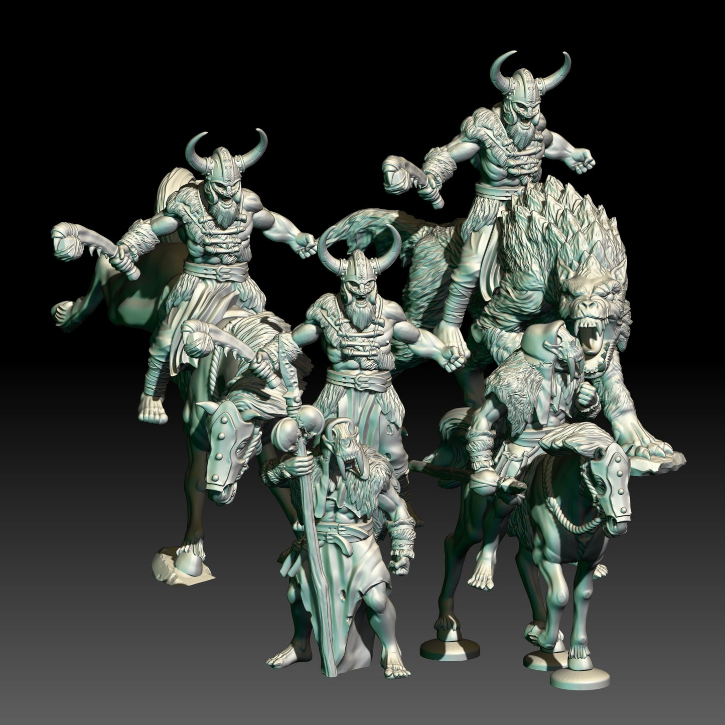 Savage Hillmen Heroes ( 5 Miniaturen )