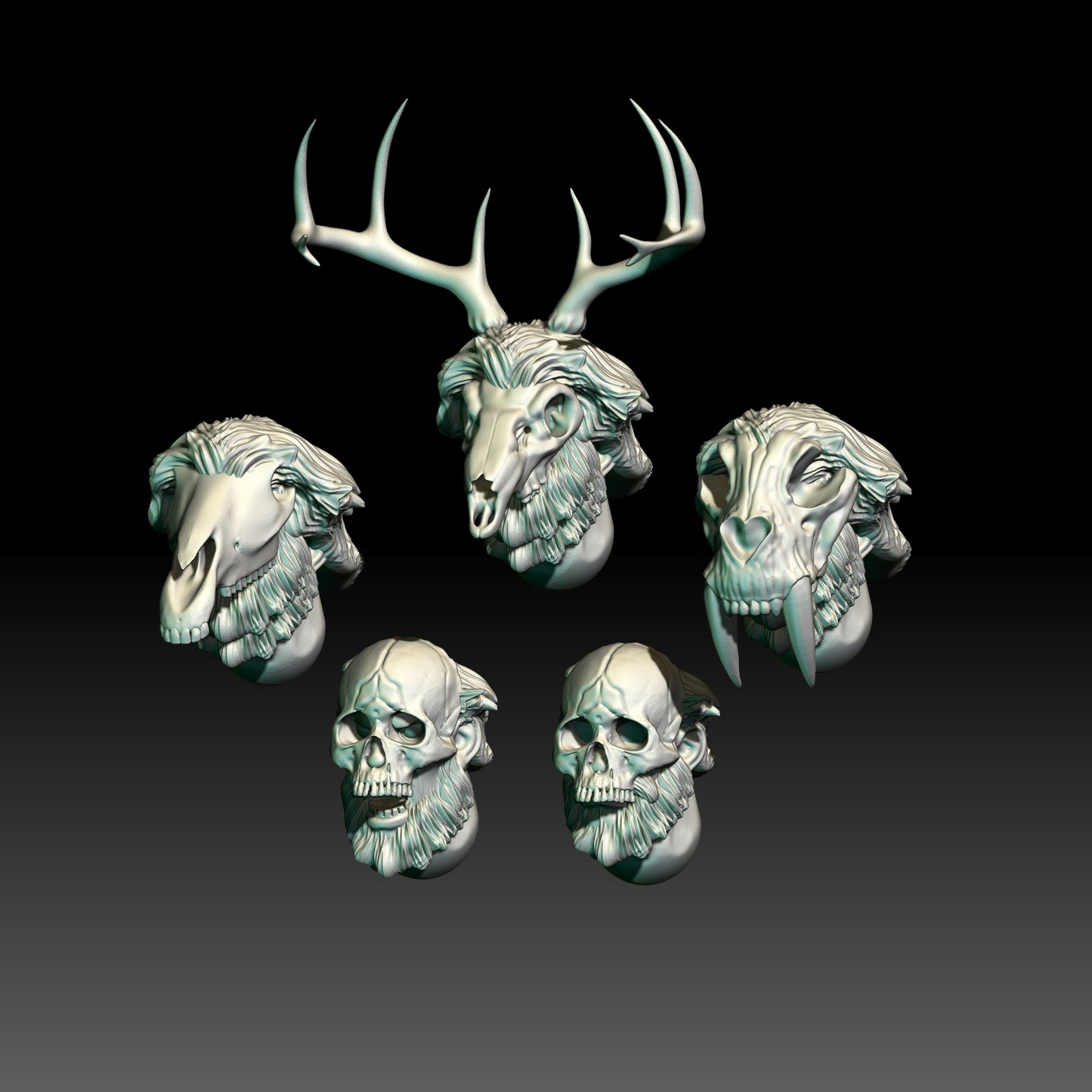 Savage Hillmen Heads ( 10 Bits )