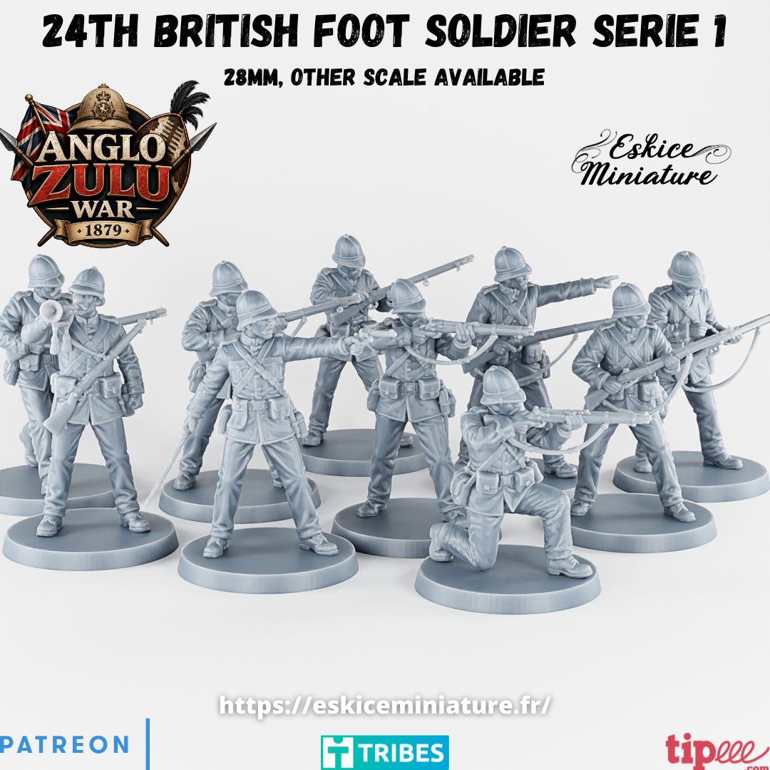 British Infantry, 24th Foot ( 10 Miniaturen )