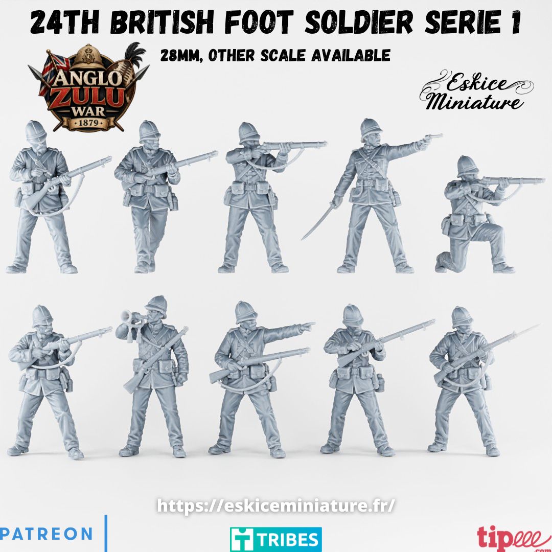 British Infantry, 24th Foot ( 10 Miniaturen )