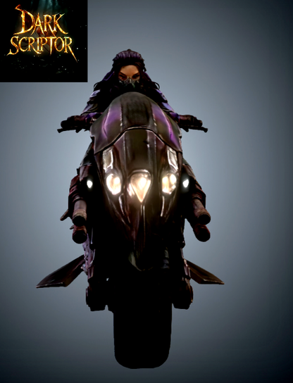 Raven Army - Sci-Fi Biker Girl & Gunship Bike