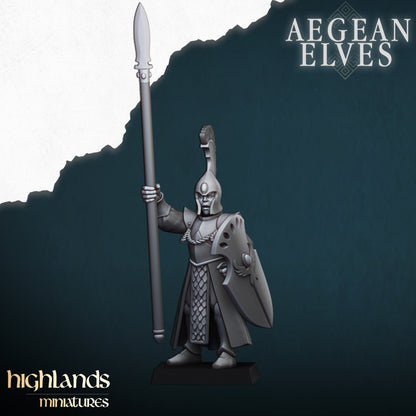 Aegean Elves Spearman Command Units ( 3 Miniaturen )