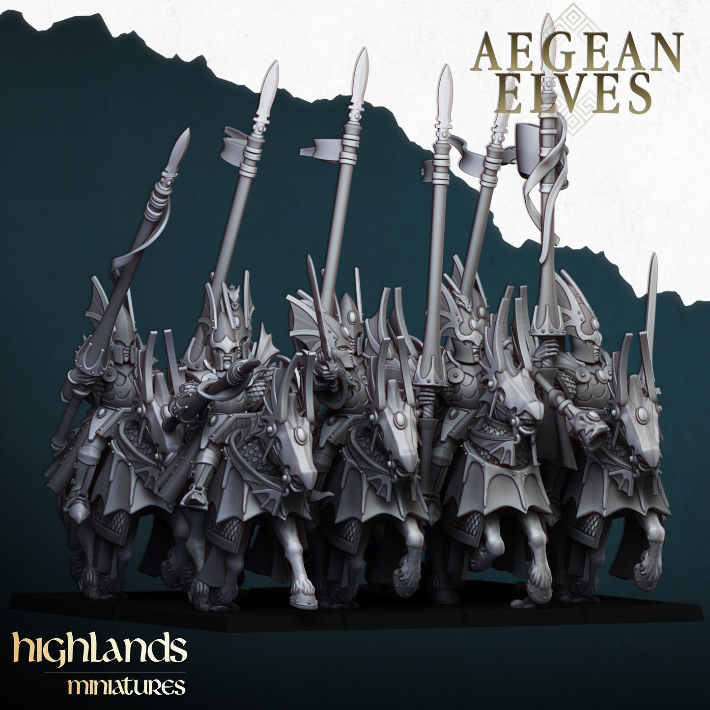 Aegean Elves Mounted Dragons ( 10 Miniaturen )