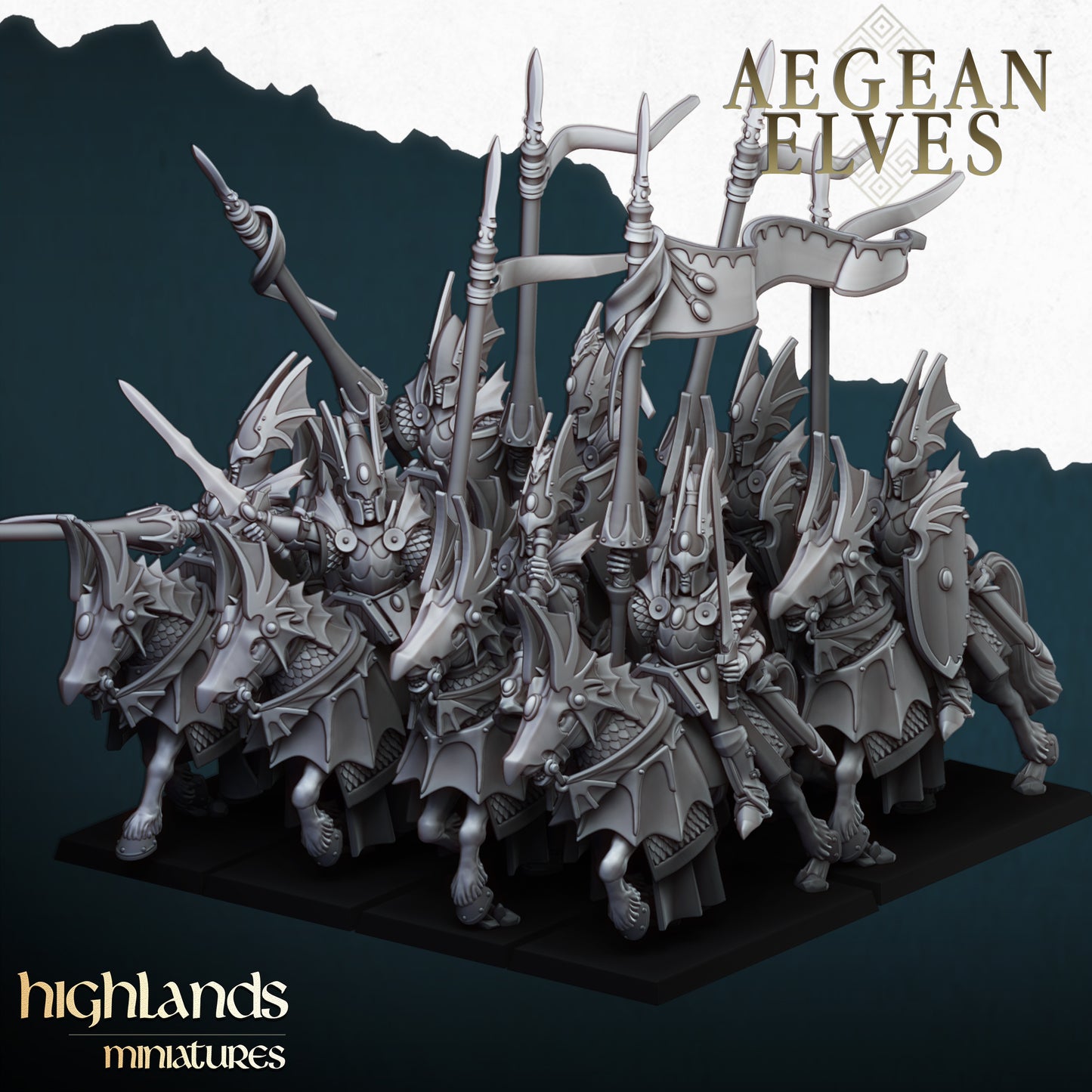 Aegean Elves Mounted Dragons ( 10 Miniaturen )