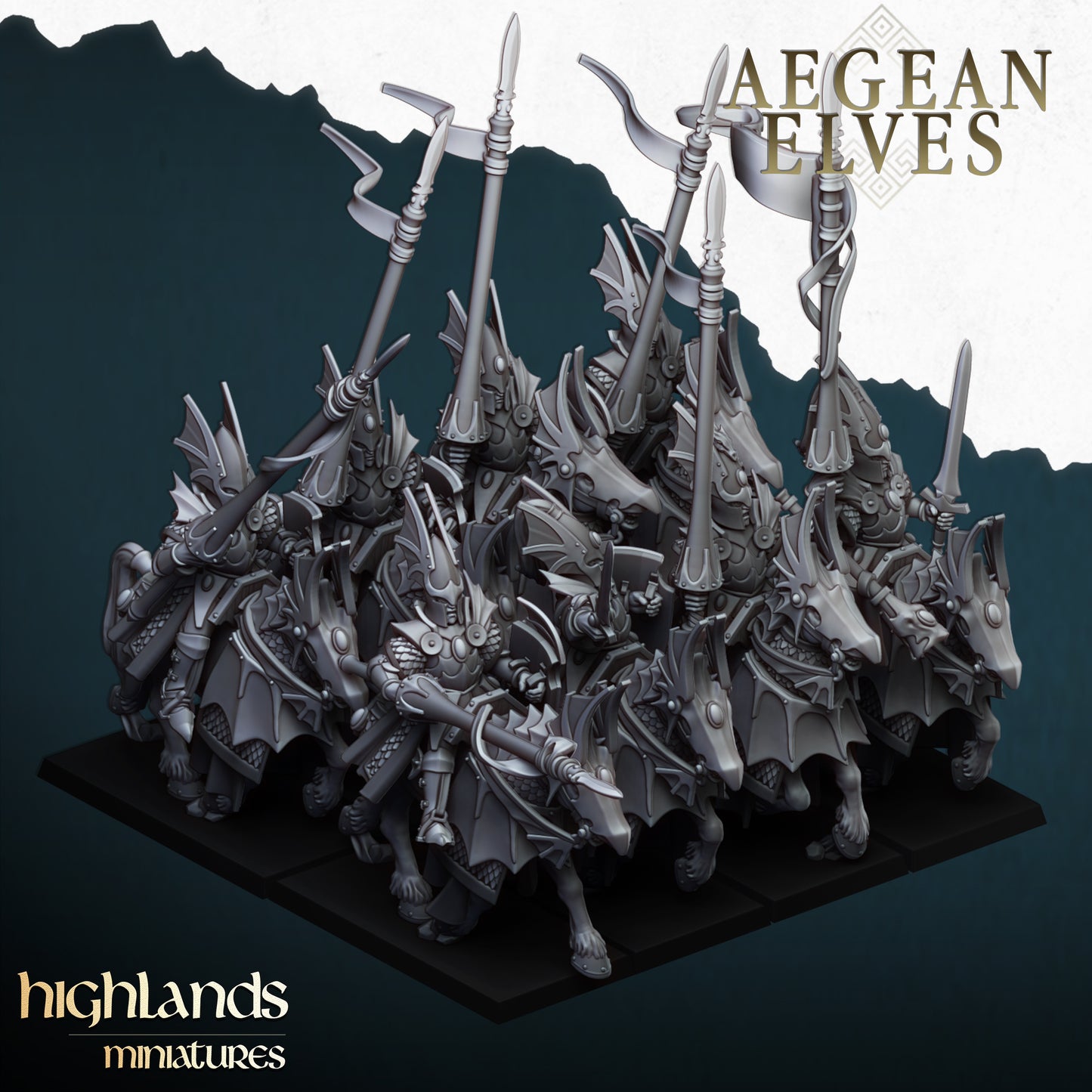 Aegean Elves Mounted Dragons ( 10 Miniaturen )