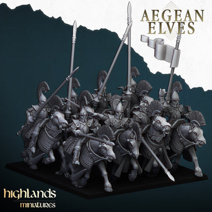 Aegean Elves Mounted Lances Core Units ( 5 Miniaturen )