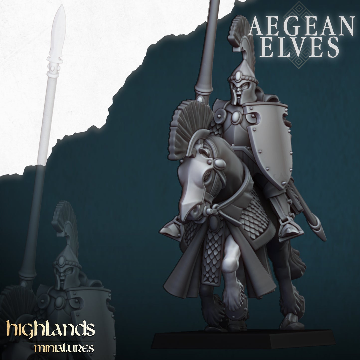 Aegean Elves Mounted Lances Core Units ( 5 Miniaturen )