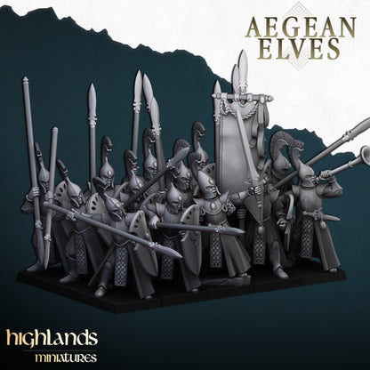 Aegean Elves Spearman Core Units ( 8 Miniaturen )