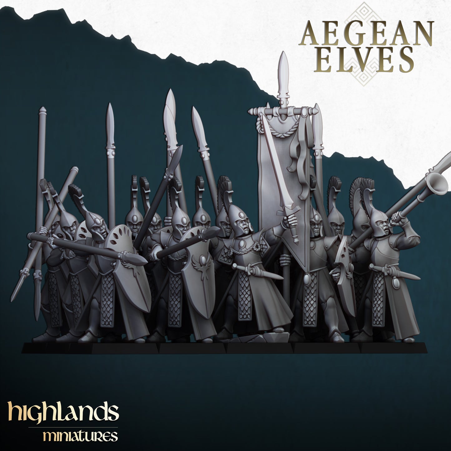 Aegean Elves Spearman Core Units ( 8 Miniaturen )