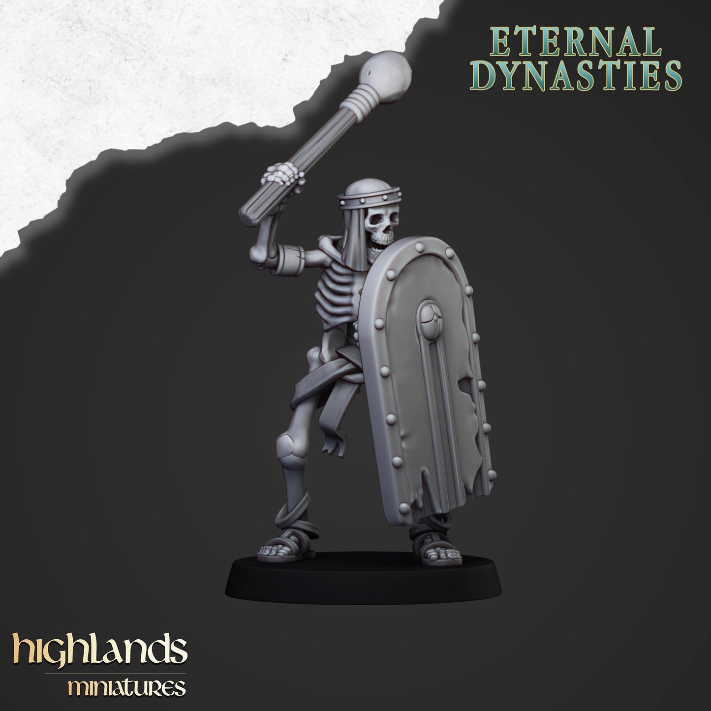 Ancient Skeletal Warriors with Hand Weapons 10 Miniaturen