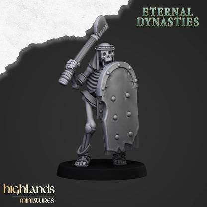 Ancient Skeletal Warriors with Hand Weapons 10 Miniaturen